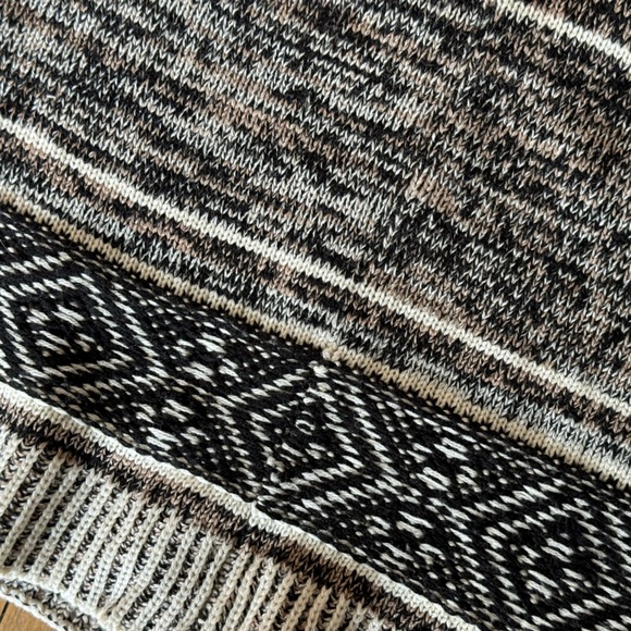 Gap Poncho Wool Blend One Size Oversized Natural Knit Sweater Cozy Shawl OS - Picture 10 of 12